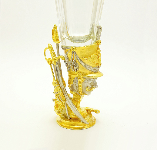 Лафитник "Гусар". Позолоченный купить с доставкой Лафитник "Гусар". Позолоченный