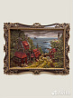 Резное панно из дерева Деревня у моря